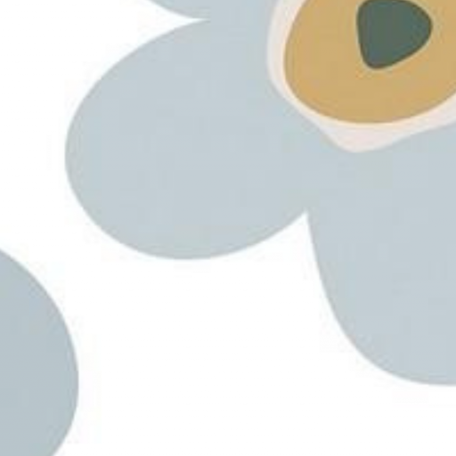 Vaxduk big flower ice grey