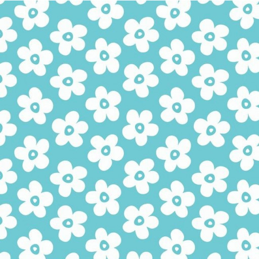 Vaxduk small big flower scuba blue