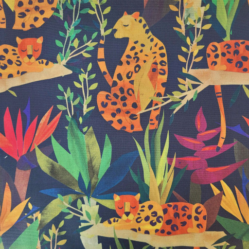 Mönstrad markisväv safari grön
