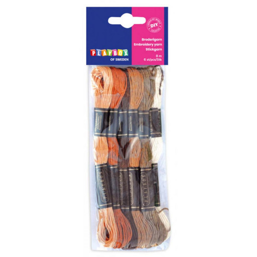 Broderigarn brun