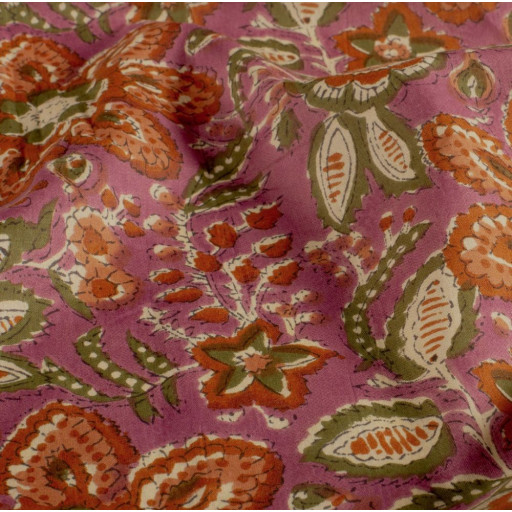 Voile blomma gammelrosa 23376