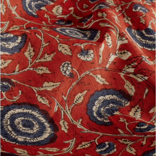 Voile blomma röd 23379