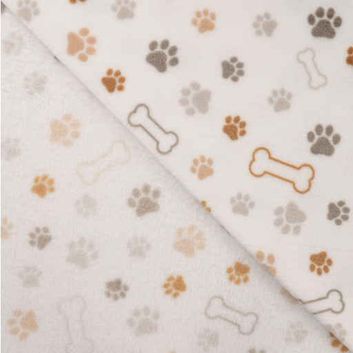 Fleece tassen vit