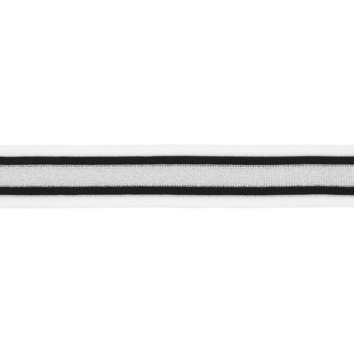 Flerfärgat band vit svart silver