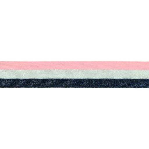 Flerfärgat band rosa vit mblå
