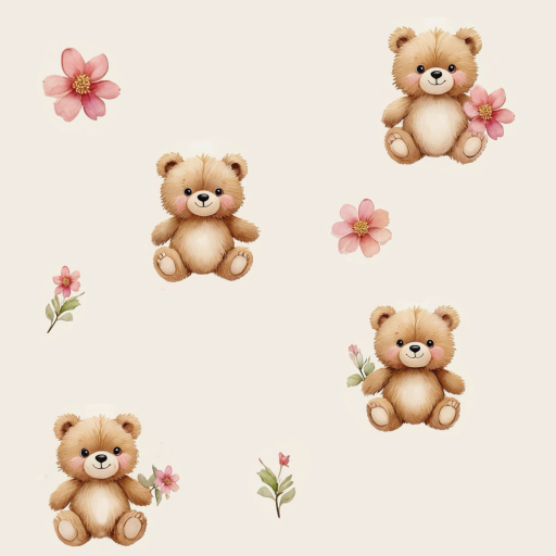Blommig teddy