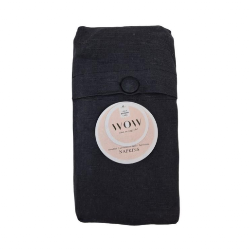 Servetter svart 4 st 45 x 45 cm