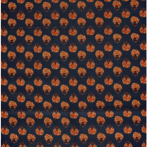 Voile blomma indigo 23377