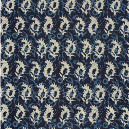 Voile abstrakt indigo 23387