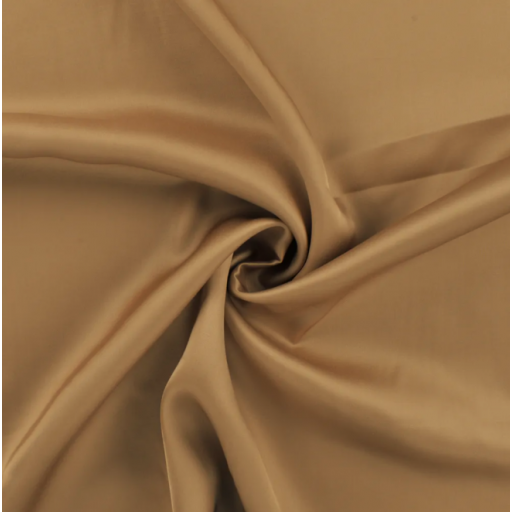 Viskos satin mörk kamel 560