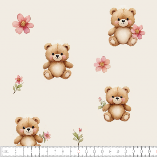 Blommig teddy