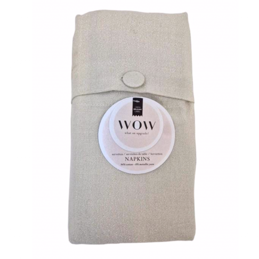 Servetter glow beige 4 st 45 x 45 cm