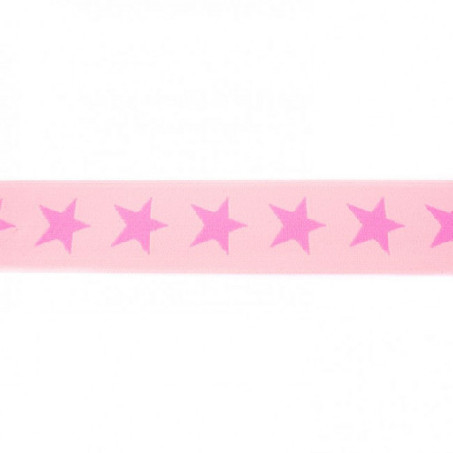 Resårband med stjärna ljusrosa rosa