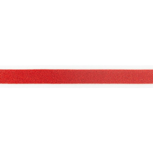 Band elastiskt vit kant röd