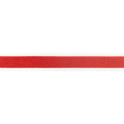 Band elastiskt vit kant röd